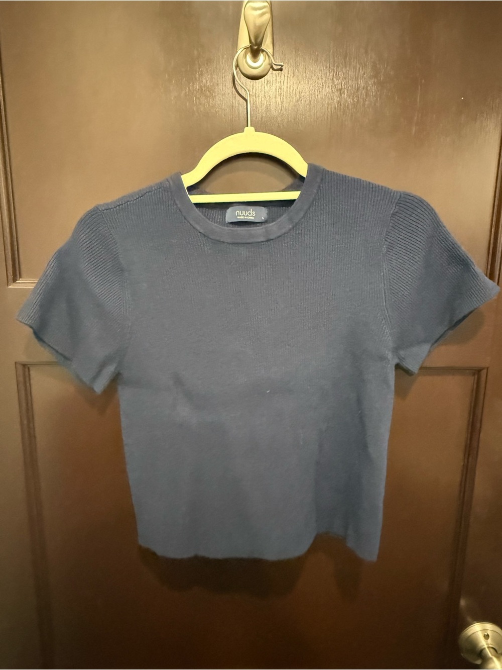 nuuds Navy Short Sleeve Knit Tee - NWOT